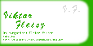 viktor fleisz business card